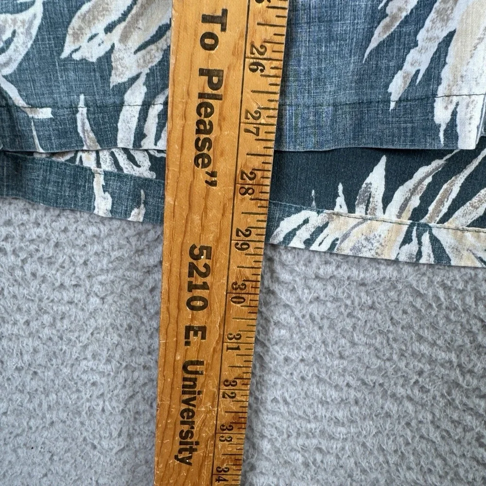 Vtg Kai Nani Shirt Mens Size Large Reverse Print Hawaiian Floral Pullover Surf‎